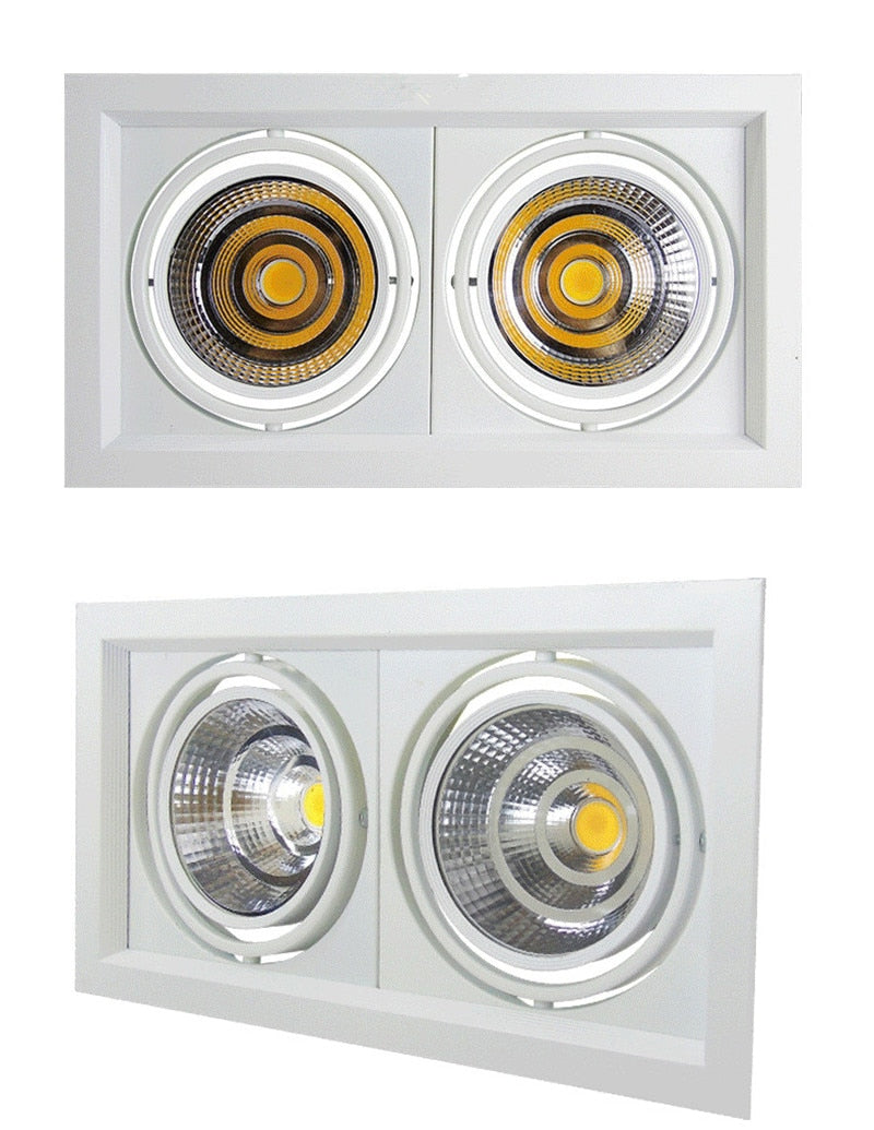 Dimmable LED downlight COB spotlight 10W 20W 30W Ceiling inlaid light Interior lighting AC110V-220V living room bedroom