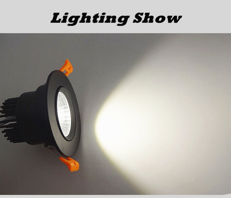 Dimmable Recessed LED Downlights 7W/9W/12W COB LED Ceiling Spot Lights 85-265V LED Ceiling Lamps Warm Cold White Indoor Lighting