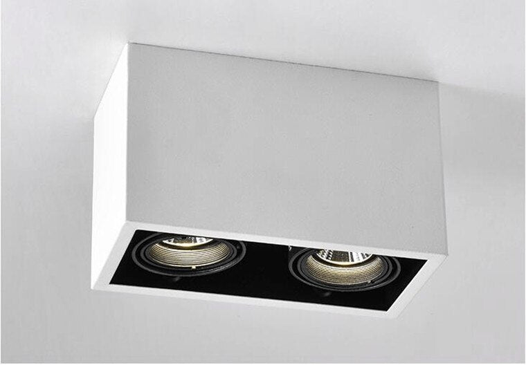 Square Dimmable GU10 COB LED Downlights 10W 20W LED Ceiling Spot lights AC85~265V LED Ceiling Lamps Indoor Lighting