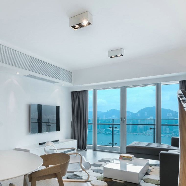 Square Dimmable GU10 COB LED Downlights 10W 20W LED Ceiling Spot lights AC85~265V LED Ceiling Lamps Indoor Lighting