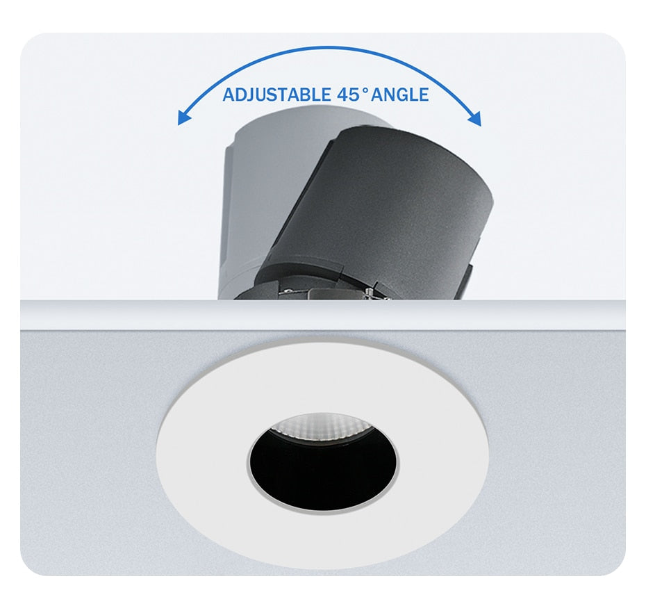 Recessed In Downlight Anti-glare Led Ceiling Lamp Aluminum Spot Led Light 7W 10W Dimmable For Hotel Living Room Bedroom Corridor