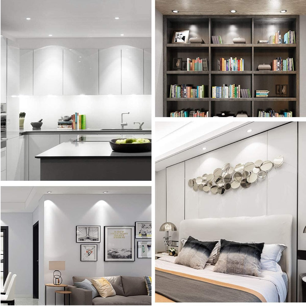 LED Spotlight Bulb 6/9/12W Warm/Cold White 10pcs GU10 AC220V/110V COB Downlight Home Decoration