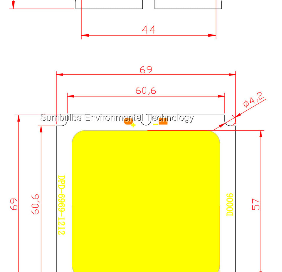 LED Light 69MM 56MM 20W 30W COB Square Chip On Board Light Source Lamp for Downlight Floodlight Super Bright DC 36V 40V