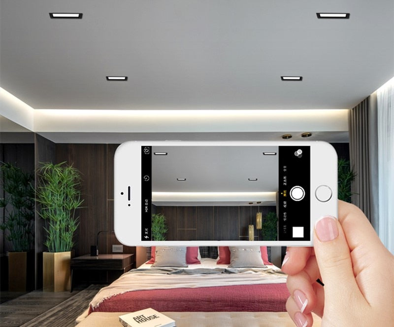 LED panel recessed downlight 12W 18W 24w square LED downlight super bright energy saving AC110V 220V home indoor lighting