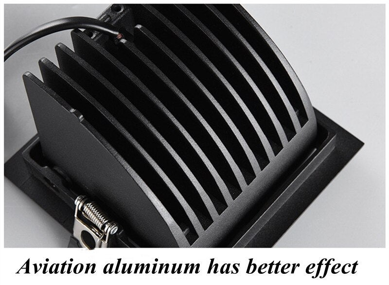 Dimmable Recessed Led Downlight 240v Spotlights Square Cob Ceiling Downlight Led Living Room Ceiling Light Spot TV Background