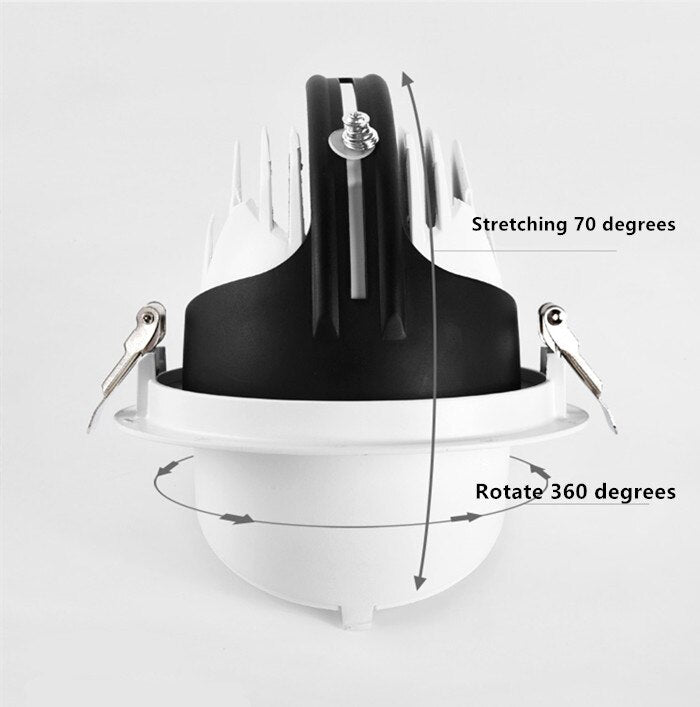 LED trunk light COB LED gimbal light 10W 15W 30W Warm White Cold White COB LED gimble lamp rotatable led downlight Adjustable