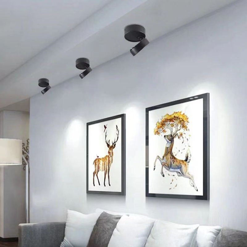 New LED surface mounted downlight, COB spotlight ceiling light 5W 7W 10W 15W foldable 360-degree rotating background wall lighting