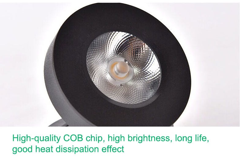 LED ceiling spotlight, track light 3W 5W 7W 10W ultra-thin surface mounted downlight, foldable 360-degree rotating background wall