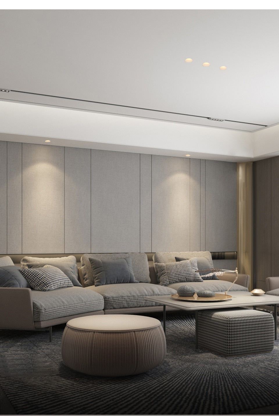 Aisilan Modern LED recessed downlight frameless built-in spot lamp Minimalist Convenient installation for living room bedroom