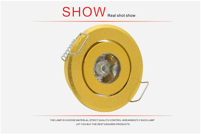 Mini Recessed led Spotlight 1W 3W COB Ceiling panels Downlight White Black Silver Gold Small Lamp AC 85-265V+Drive
