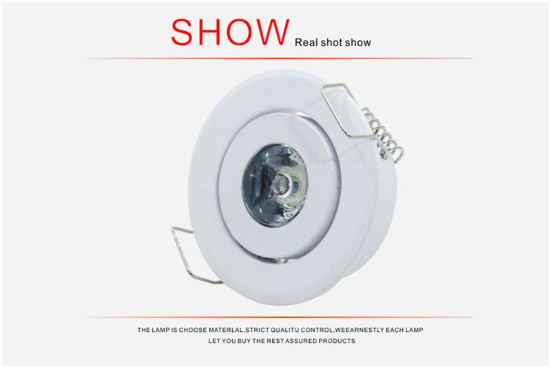 Mini Recessed led Spotlight 1W 3W COB Ceiling panels Downlight White Black Silver Gold Small Lamp AC 85-265V+Drive