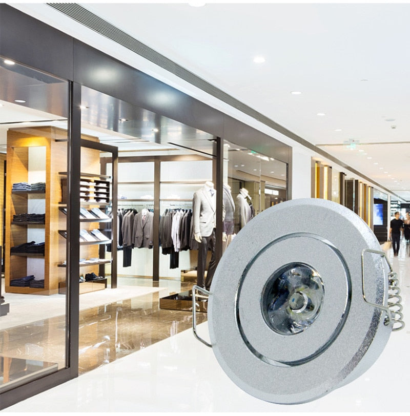 Mini Recessed led Spotlight 1W 3W COB Ceiling panels Downlight White Black Silver Gold Small Lamp AC 85-265V+Drive