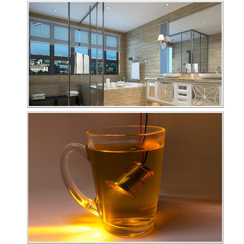 Mini spotlight LED waterproof DC12V indoor bathroom ceiling living room 3W cabinet embedded focus 24V built-in small downlight