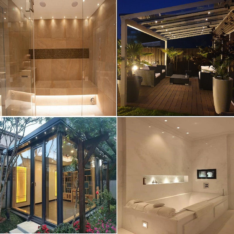 etrnLED 12V 1W Small Spot Led IP65 Waterproof Downlight Recessed Dimmable for Kitchen Sauna Bath Mini Ceiling Lamp Outdoor Light