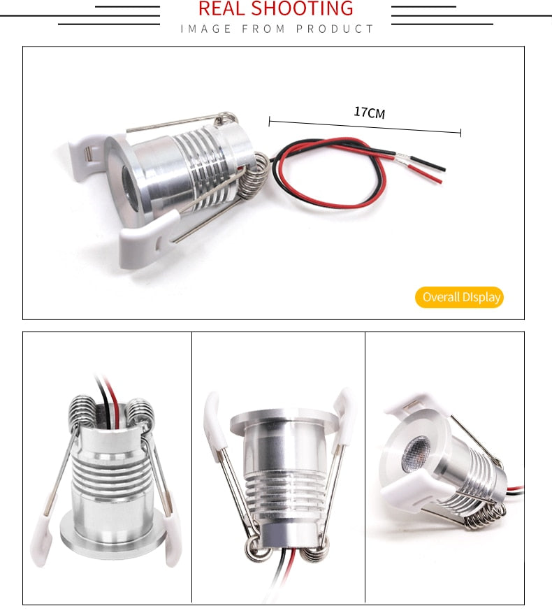 Mini spotlight LED waterproof DC12V indoor bathroom ceiling living room 3W cabinet embedded focus 24V built-in small downlight
