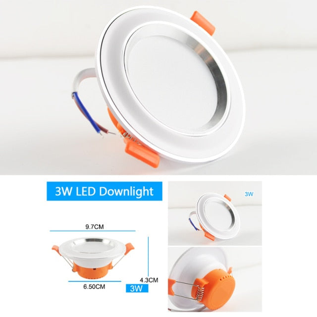 Ultra thin LED Downlight AC 220V 240V 3W 5W 7W 12W 18W 2835SMD Down Light Ceiling LED round panel light for Living Room Foyer