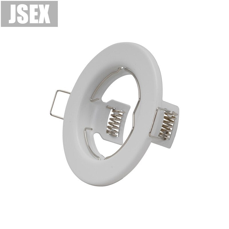 Round white Recessed LED Ceiling Light NO Adjustable Frame MR16 GU10 Bulb Fixture Downlight Holder