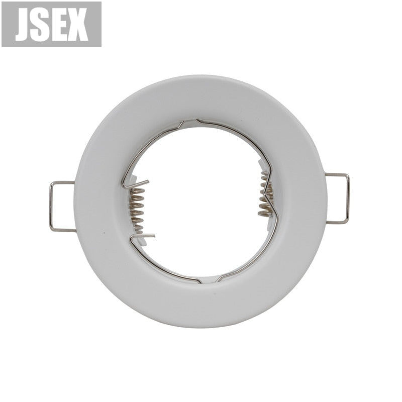 Round white Recessed LED Ceiling Light NO Adjustable Frame MR16 GU10 Bulb Fixture Downlight Holder