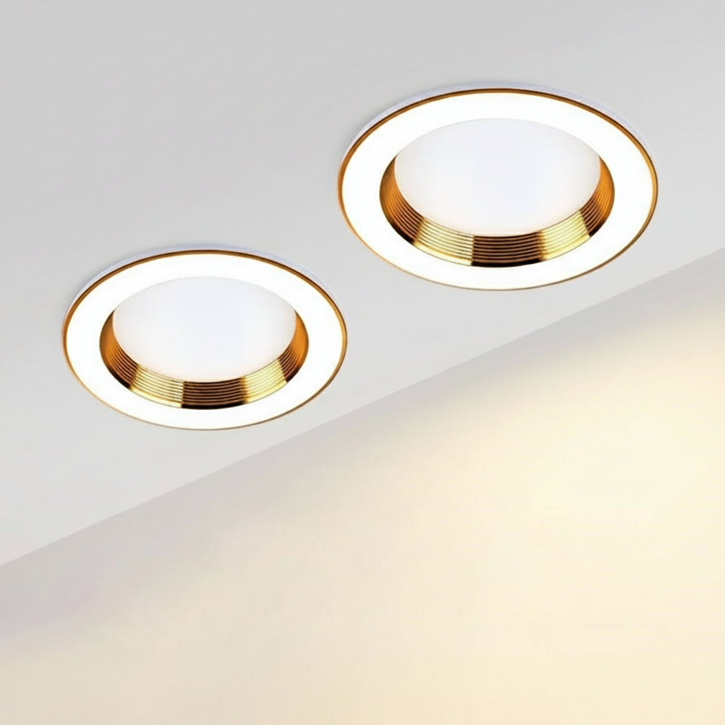 Downlight Ceiling Led Recessed Downlight Golden Aluminum Round Recessed Lamp Spot Led Dimmable 7W 10W For Room Office Lighting