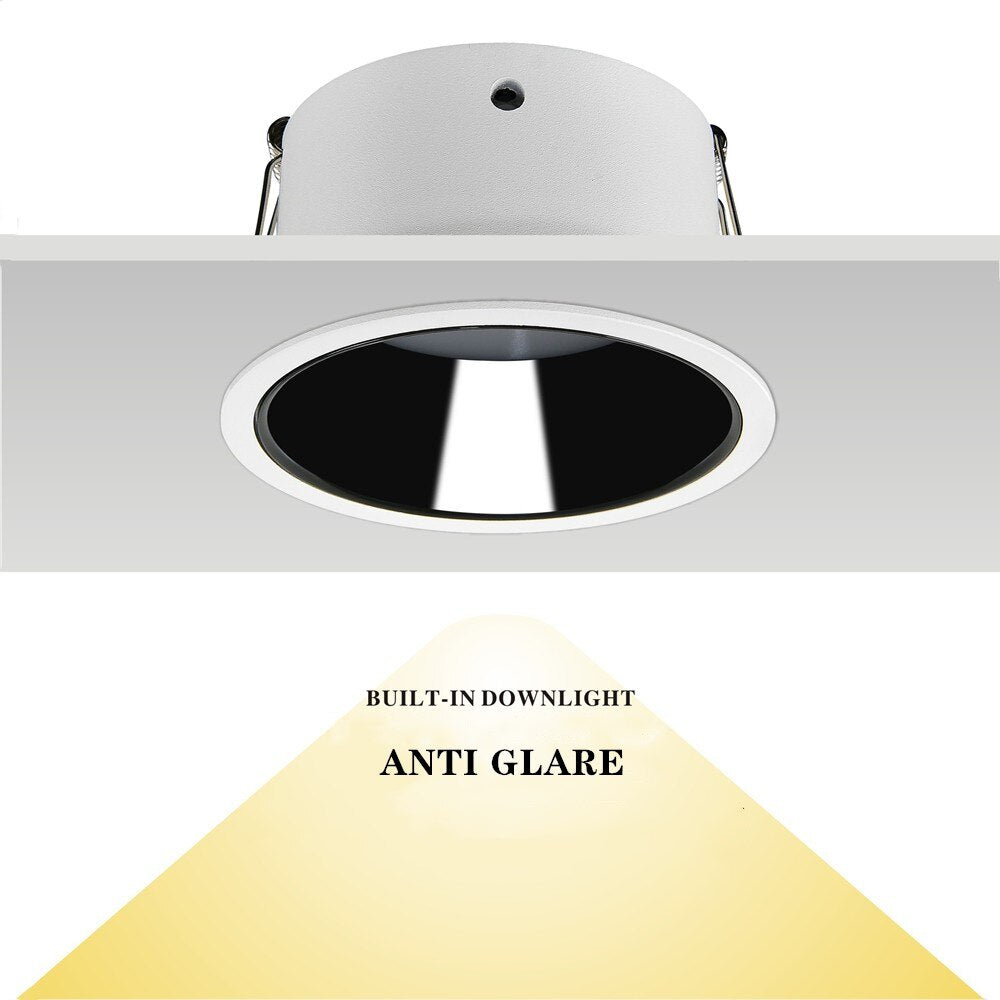 Dimmable LED downlight Recessed Indoor Led Ceiling Lamp AC85-265V 7W 12W 18W AC220V 110V LED Ceiling Spot light Bedroom Lights