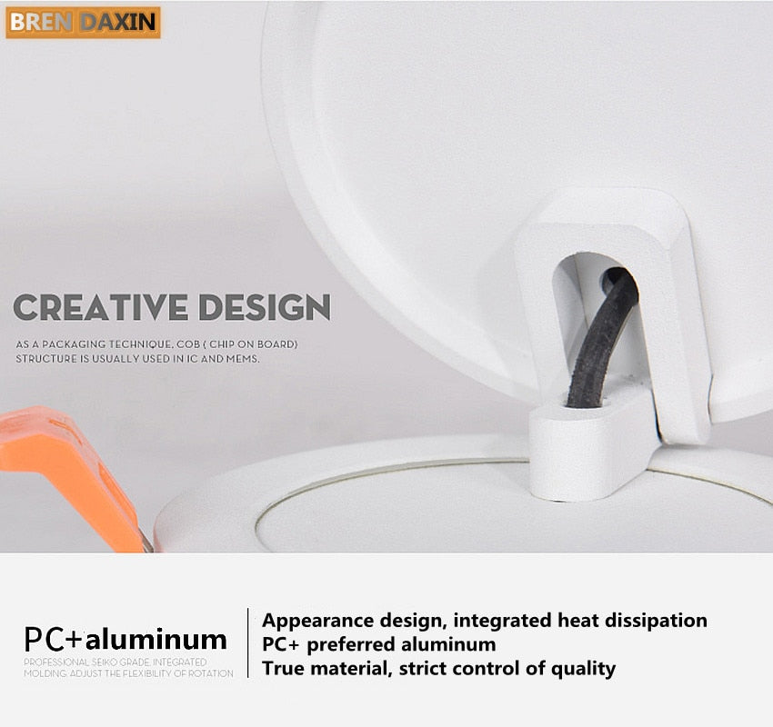 COB Ceiling Recessed Downlight 360 degree Rotatable Dimmable Slim 90 degree Foldable LED Spot Light Indoor lighting