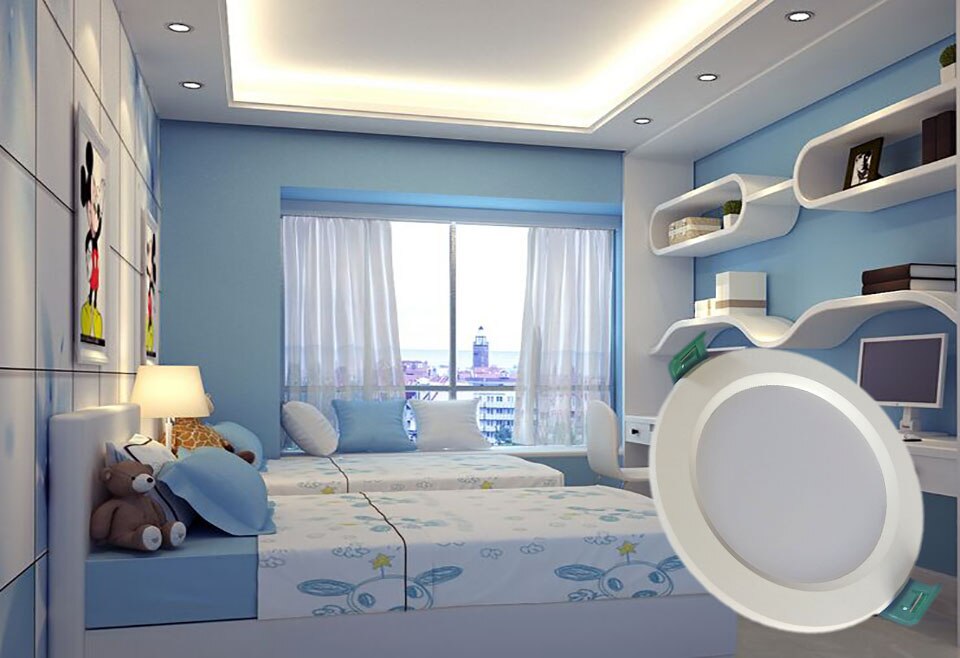 Led Downlight 18W 15W 12W 9W Aluminum Bombillas AC/DC 12V 24V Round Led Ceiling Recessed Grid Down Light 36V 50V Led Light