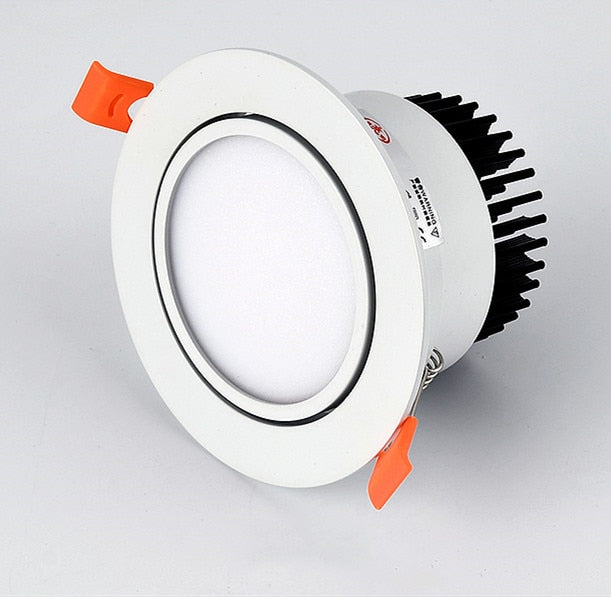 Dimmable 110V 220V Recessed LED COB Downlight Milky White Lampshade 15W 18W 25W 30W Ceiling Lamp Spot Light For Indoor Lighting