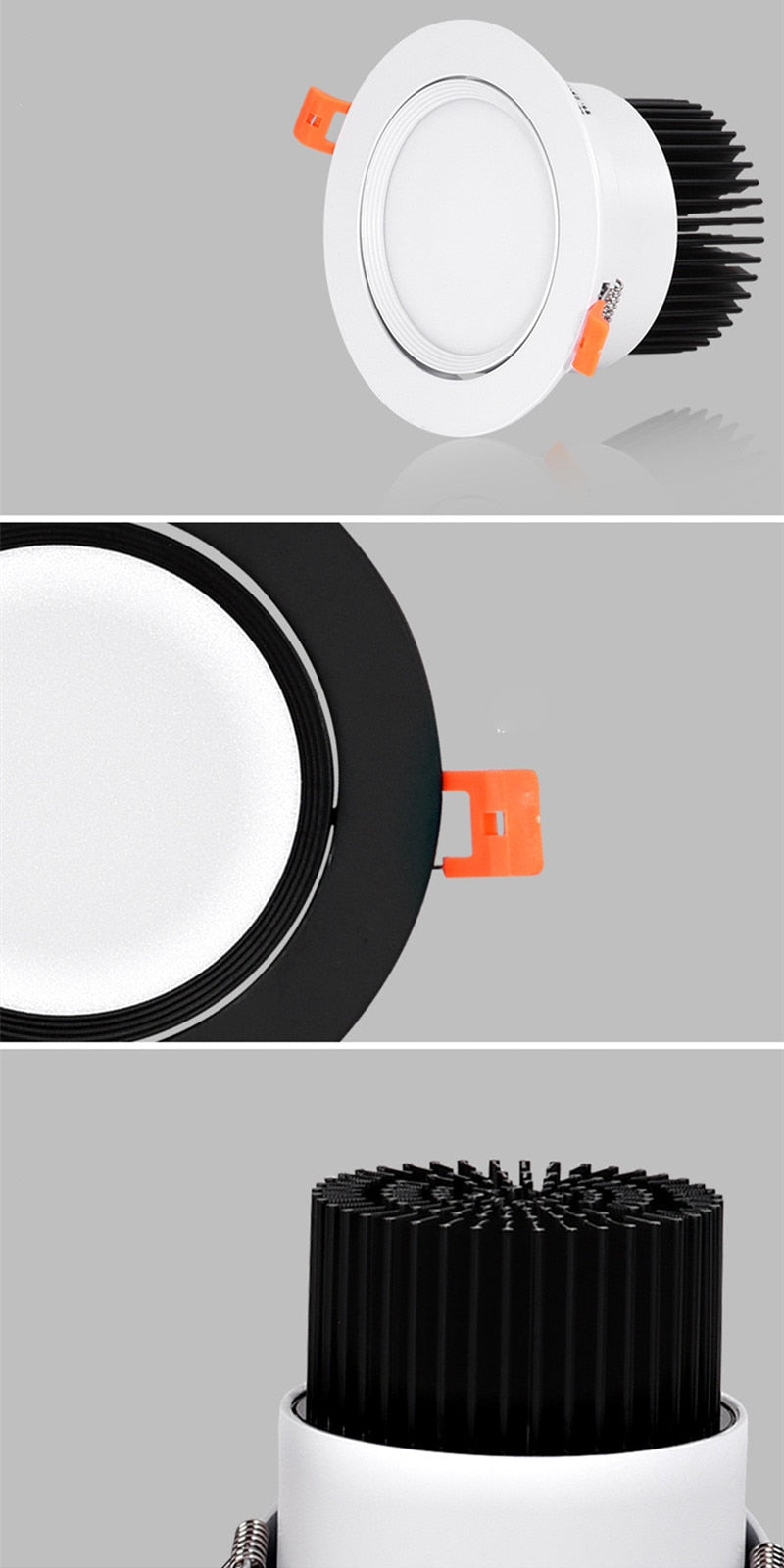 Dimmable 110V 220V Recessed LED COB Downlight Milky White Lampshade 15W 18W 25W 30W Ceiling Lamp Spot Light For Indoor Lighting