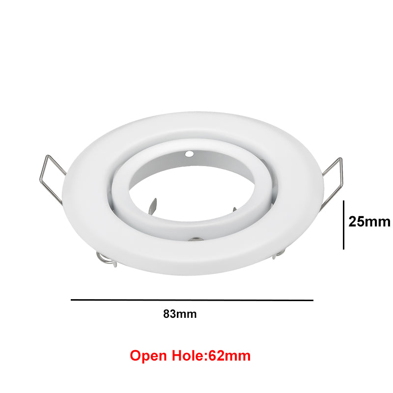 Round White adjustable 10pcs/lot MR16 GU5.3 GU10 spotlight halogen bulb frame holder downlight ceiling light fixture