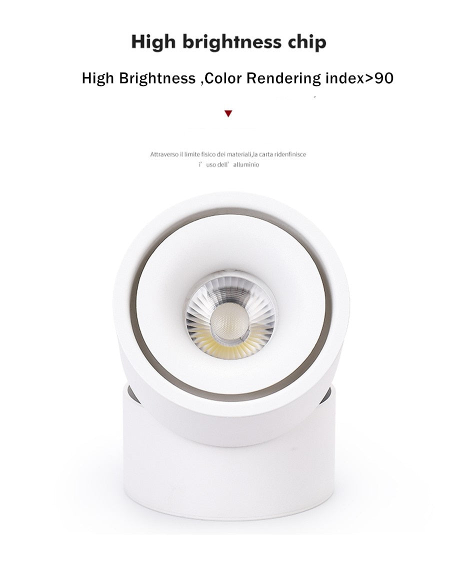 360 Degree Rotatable Dimmable LED Downlight 15W 10W background spot light led Nordic LED Ceiling lamp 85-265V Indoor Track Lamps