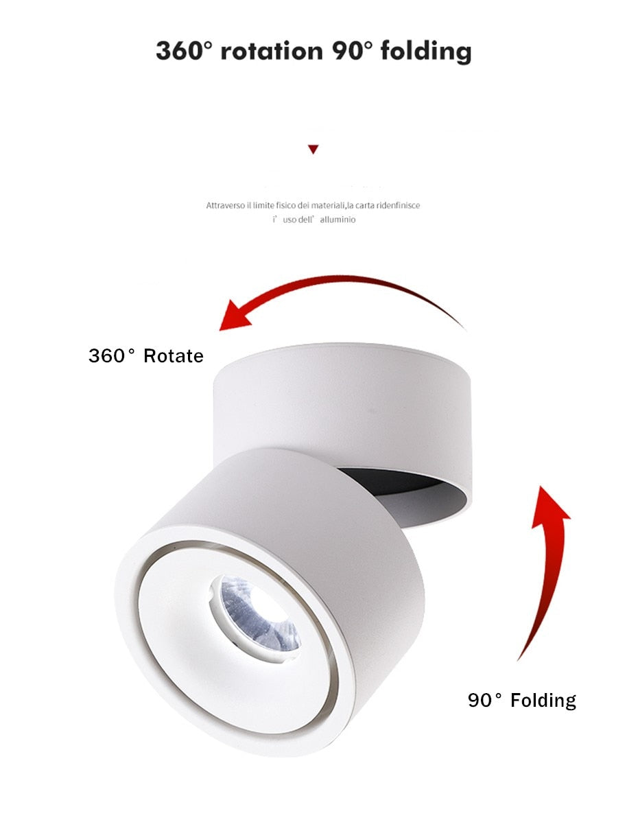 360 Degree Rotatable Dimmable LED Downlight 15W 10W background spot light led Nordic LED Ceiling lamp 85-265V Indoor Track Lamps