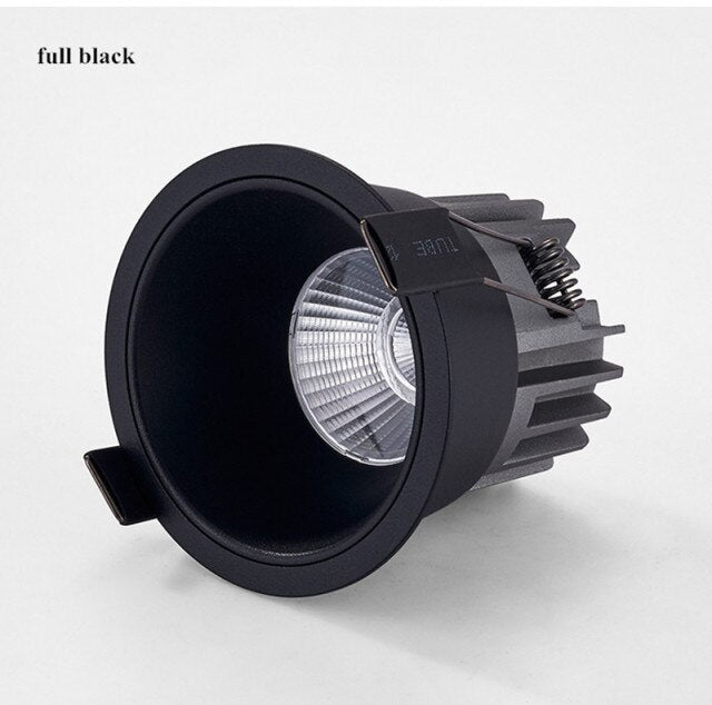 Dimmable Recessed Anti Glare LED Downlights 10W/15W/18W COB Ceiling Spot Lights AC90~260V Background Lamps Indoor Lighting