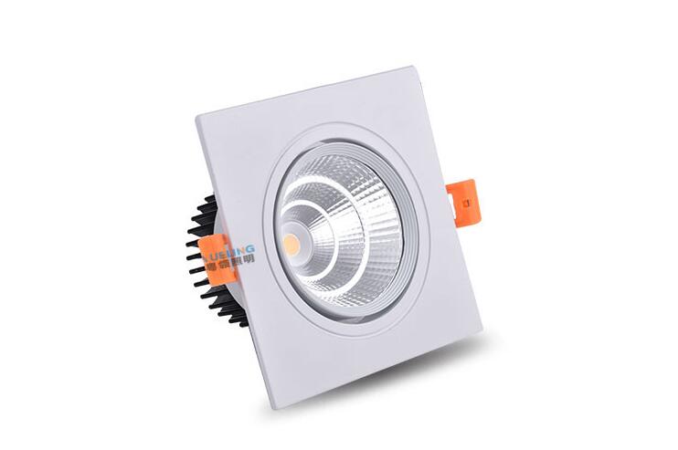 Dimmable LED COB Spotlight Ceiling lamp AC85-265V 7W 9W 12W 15W 18w Aluminum recessed downlights square led panel light