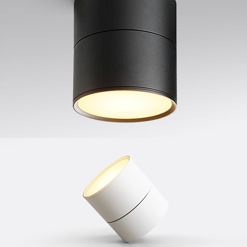 Dimmable LED Downlights Surface Mounted LED Ceiling Lamps 7W 10W 15W Foldable 360° Rotatable Background Track Spot lights