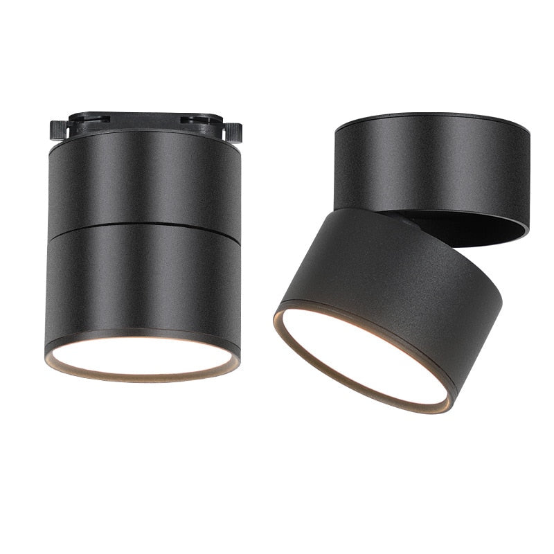 Dimmable LED Downlights Surface Mounted LED Ceiling Lamps 7W 10W 15W Foldable 360° Rotatable Background Track Spot lights
