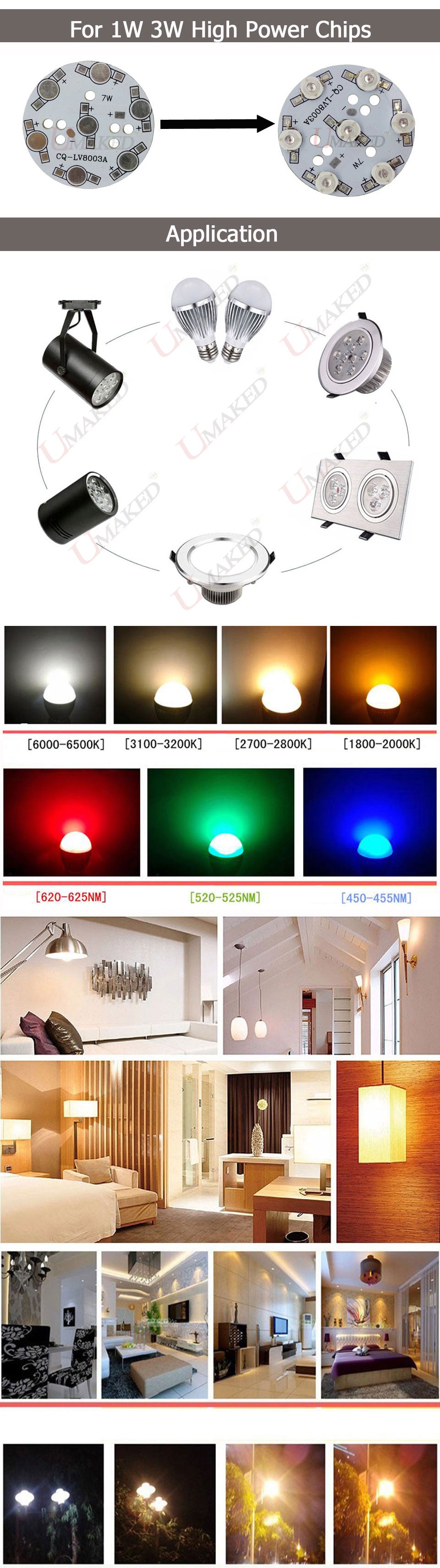 led aluminum plate base board, 28mm 4W/12W LED PCB board for downlight, bulb light. heat sink board