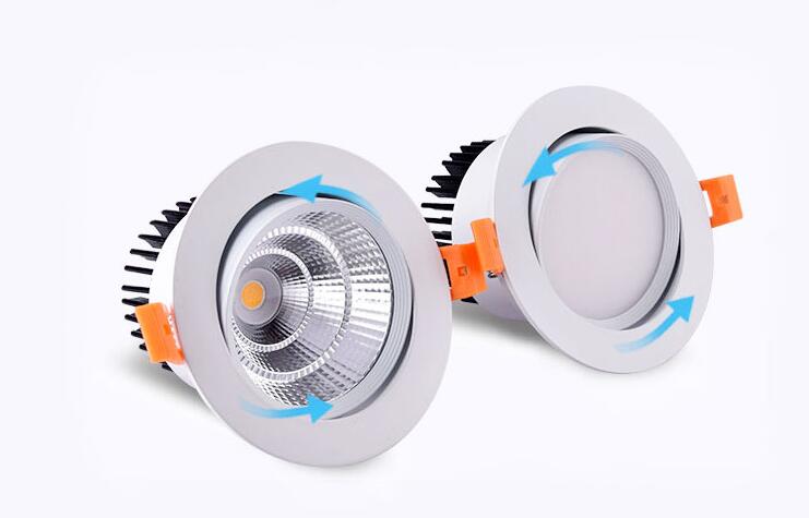 Dimmable Led Downlight Cob Ceiling Recessed Spotlight Adjustable Angle 3W 5W 7W 110V 220V