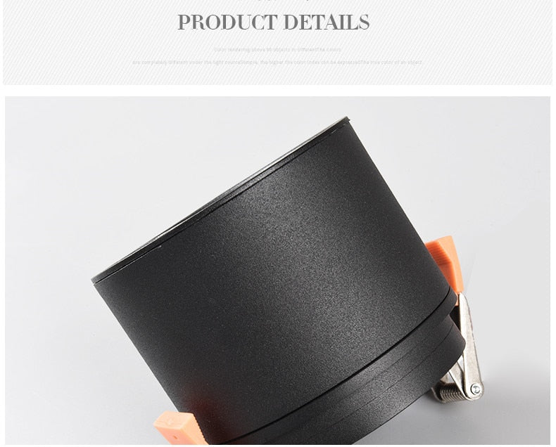 Adjustable concealed ceiling lamp, dimmable Nordic indoor spotlight, 10W, 12W, 15W. Embedded led ceiling lamp downlight