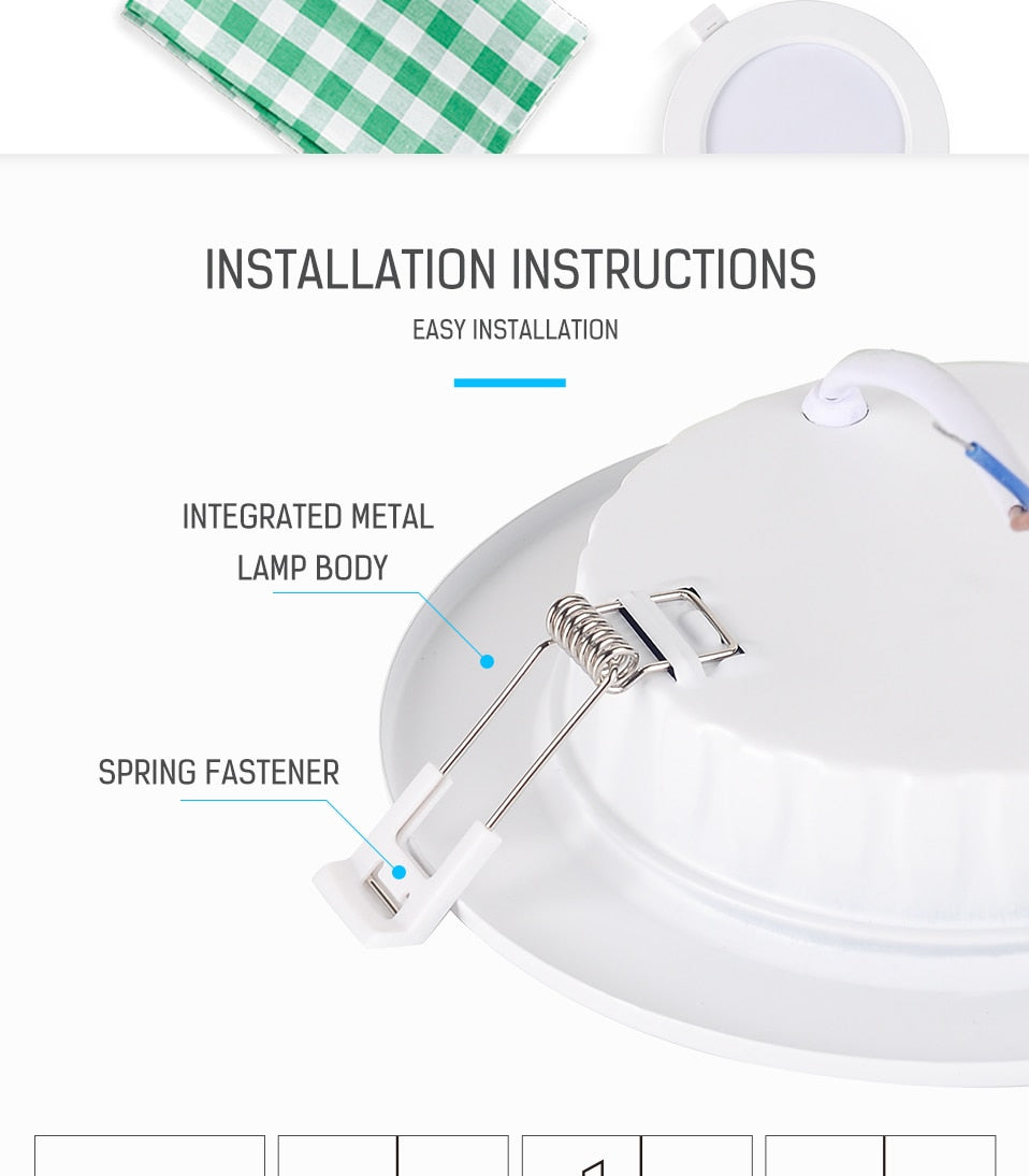 LED Downlight 12W 20W Recessed Round LED Ceiling Lamp AC 220V Indoor Lighting Warm White/White