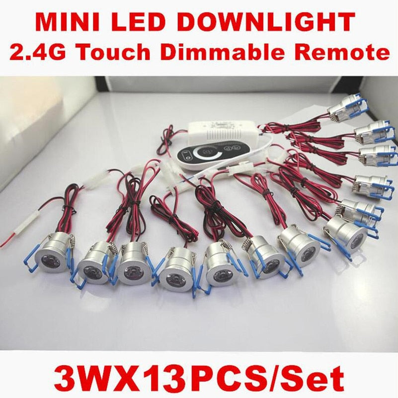 3W LED Downlights LED Down Light Spotlight AC85-265V Include Dimming Driver Touch Dimmer Aluminum