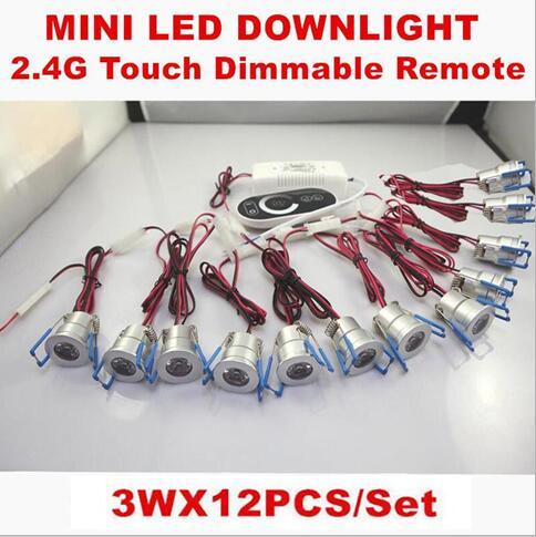 3W LED Downlights LED Down Light Spotlight AC85-265V Include Dimming Driver Touch Dimmer Aluminum