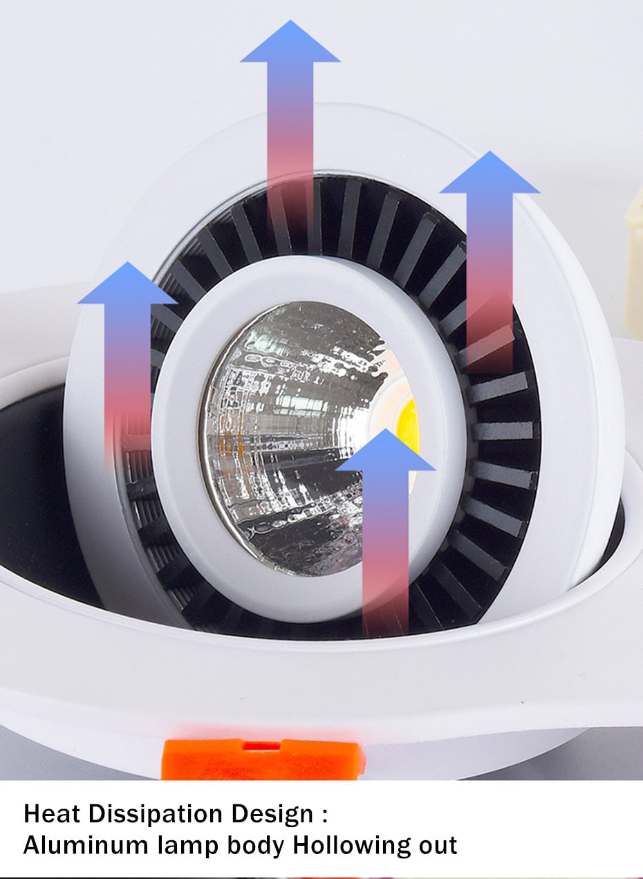 Recessed Led Downlight Dimmable Indoor Ceiling Lamp 5W 7W 10W Spot Led Living Room Bedroom Kitchen Restaurant StoreSpot Lighting