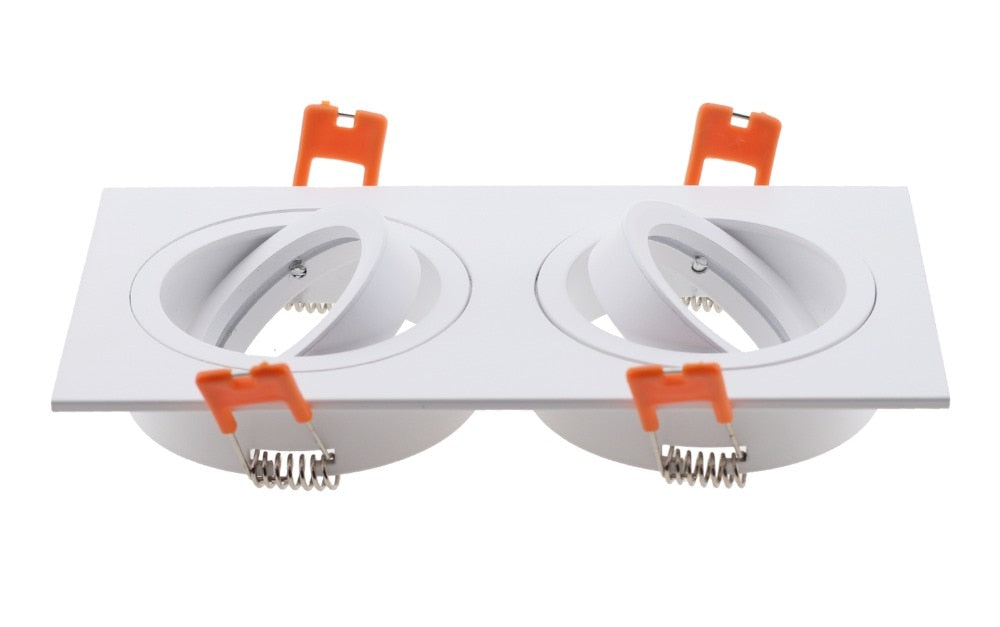 Aluminum GU10 MR16 Downlight Holder Black Silver White GU10 Fixture Frame Square MR16 Spot Light Bracket