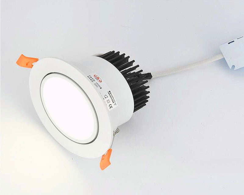 Recessed round Dimmable LED Downlights 5W 7W 9W 12W 15W 18W COB Ceiling Lamp Spot Lights AC110-220Vsitting room dining-room Lamp