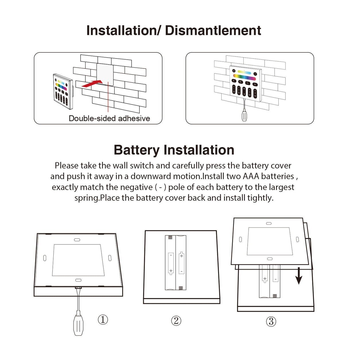 GLEDOPTO Smart Home Wall Mount Touch Panel 4-Zone Group Control 2.4G RF RGBCCT Wall Switch Compatible with Pro Series Product
