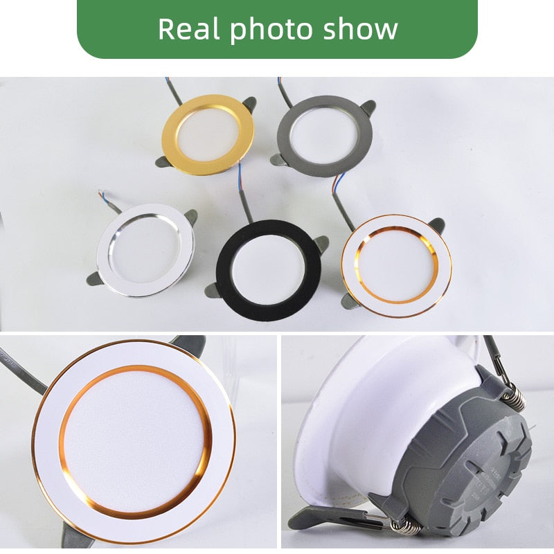 Kaguyahime LED Downlight 5w 3w LED Spot Light AC 220V 3000k 4500K 6000K Indoor Recessed Lamp Gold Silver Surface LED Spotlight