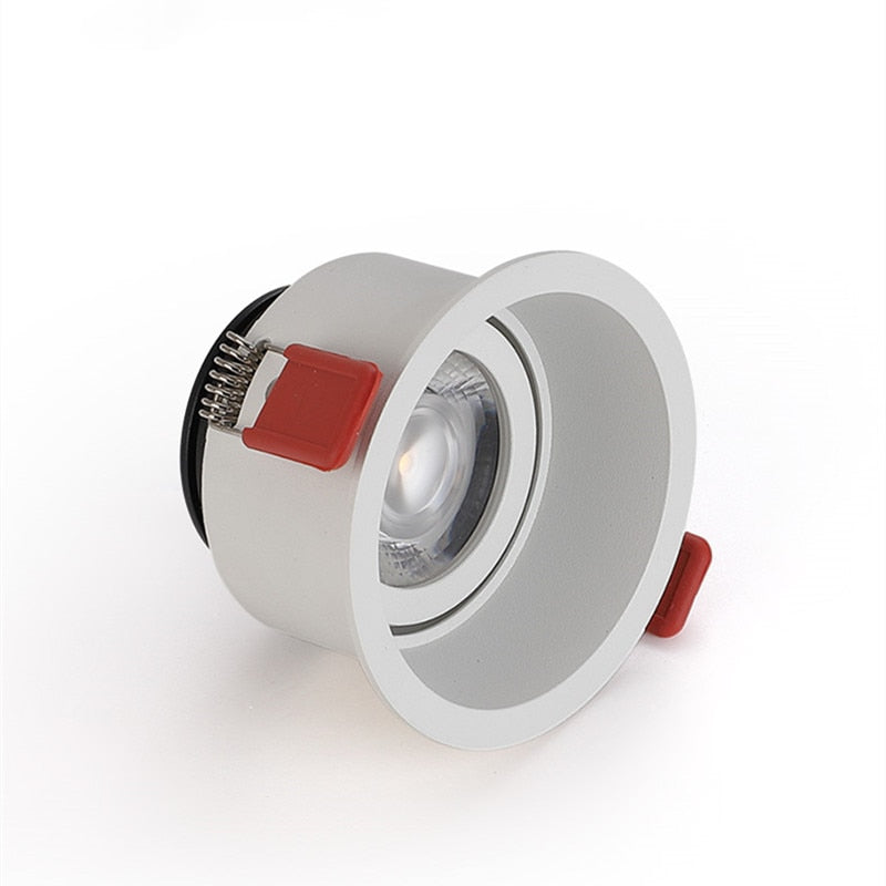 Angle Adjustable Deep Anti-Glare LED COB Recessed Downlight AC220V 12W 15W 20W Round White LED Ceiling Spot Light Pic Background
