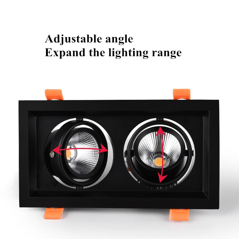 PCS Super Bright Recessed Square Dimmable LED Downlight COB 10w 15W Led Spot Light Decoration LED Ceiling Lamp AC110V 220V