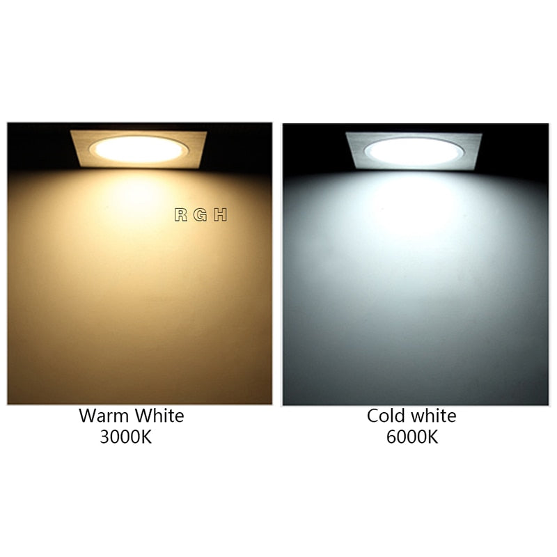 LED Downlight Square Recessed lights 3W 5W 7W 9W 12W LED Ceiling Lamp for Kitchen/Home/Office/Living room Indoor Lighting AC220V