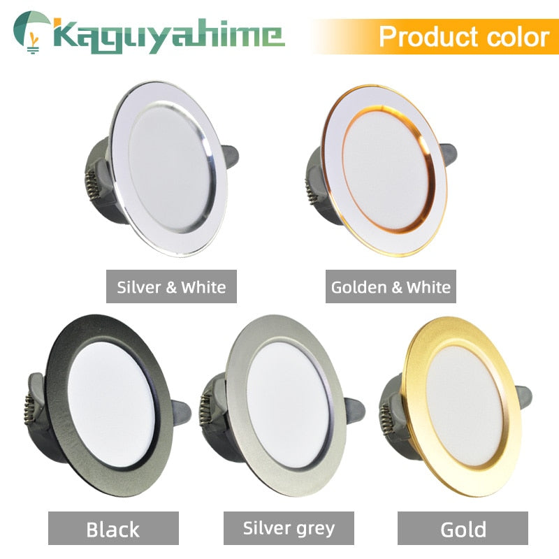 OK-B LED Downlight Ceiling 5w 10w 15w Silver White Led Lamp Recessed 110~220v LED Down Light Indoor Lighting Aluminum Spot Light